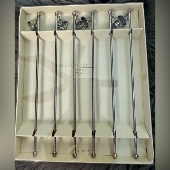 NIB Sealed Pottery Barn Stirrers Silver Bells Christmas Drink Holiday Party Gift - Picture 1 of 4